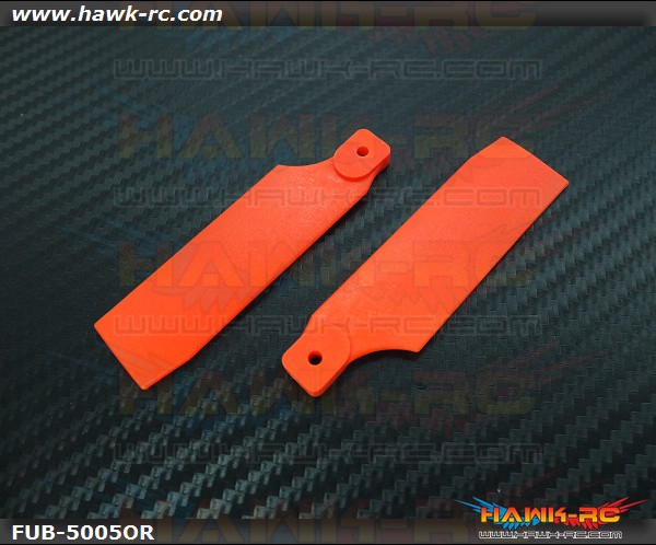 FUSUNO Extreme Stiff XS Plastic Neon Orange Tail Blade 72mm-500 Size