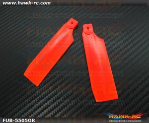 FUSUNO Extreme Stiff XS Plastic Neon Orange Tail Blade 85mm-550 Size