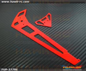 FUSUNO Neon Red Fiberglass Hor/Ver Fin Set Gaui X7