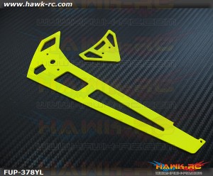 FUSUNO Neon Yellow Fiberglass Hor/Ver Fin Set Gaui X7 