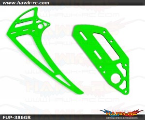 FUSUNO G10 Neon Green Vertical Fins and Tail Case 2mm Goblin 700