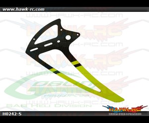 SAB Carbon Fiber Tail Fin Yellow - Goblin 500