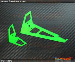 FUSUNO Neon Green Fiberglass Hor/Ver Fin Compatible With Gaui X3