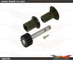 X5 Front drive gear set and Pulley Shaft with Steel Gear (15T)