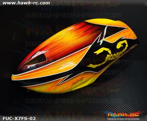 FUSUNO Scorpion Pattern Airbrush Fiberglass Gaui X7F Canopy