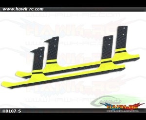 Carbon fiber landing gear - Yellow (2pcs) - Goblin 700