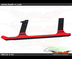 Carbon fiber landing gear - RED (1pc) - Goblin 700