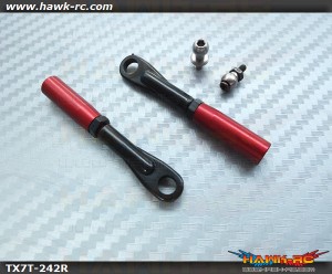 Quick UK Pushrod Ends For Φ5~5.5mm CF Rod (Red)