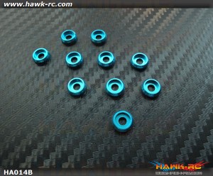 RJX Metal Finish cap for 3mm Screw (10pcs) Blue