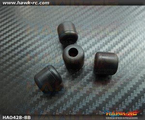 Landing Skid Rubber Nut (Black 8mmΦ)