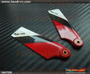 RJX  70mm CF Tail Blades Red