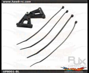 RJX Tail Boom Support Brace 3x6MM/4x6mm Rod (Black)