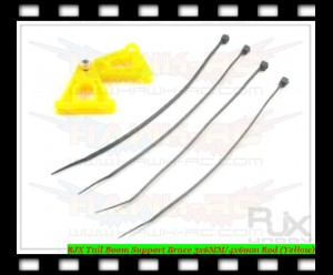 RJX Tail Boom Support Brace 3x6MM/4x6mm Rod (Yellow)