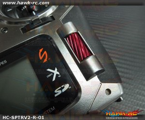 Hawk Creation CNC 7075 Alloy Slant Roller Button For DX6 G2/DX7 G2/8/9 (Red)