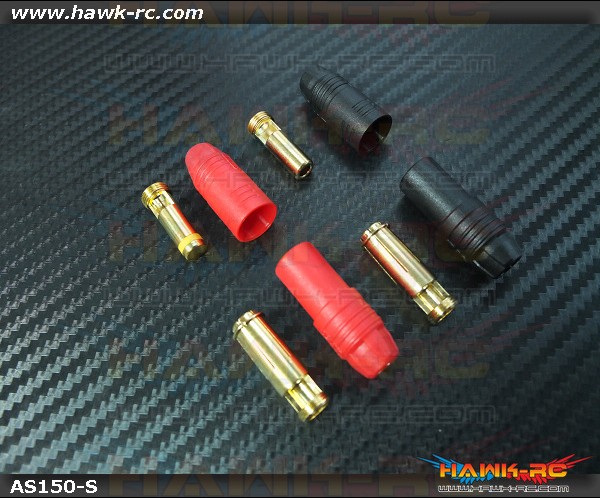 Amass AS150 7mm Anti Spark Connector (Red 1 Set, Black 1Set)