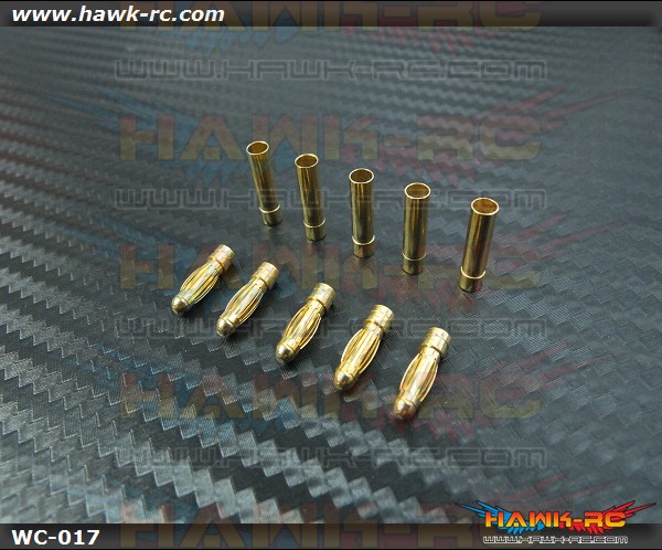 High Quality Gold Plated Banana Plug Connector 3mm x 5 Pairs
