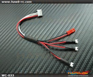 Hawk Creation 1 to 3 Lipo Charge Adaptor Nano CP X/mSR X