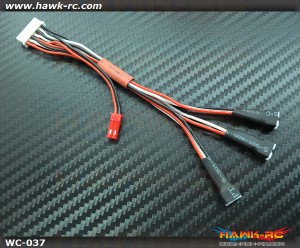 Hawk Creation 1 to 3 Lipo Serial Charge Adapter (6S, 130 X, Beast 3D, GEE BEE)