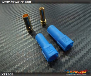 XT150 6mm High Current Plug Blue x 1 Pair