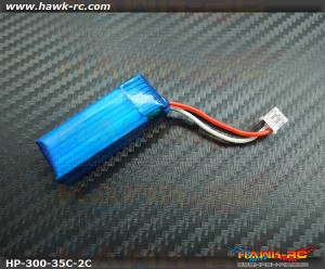 Hawk Power 2S 7.4V 300mAh 35C For  mCP X BL Buy 4 get 1 Free