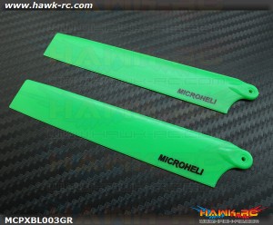 MicroHeli Plastic Main Blade 117mm (GREEN) - MCPXBL