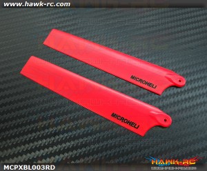 MicroHeli Plastic Main Blade 117mm (RED) - MCPXBL