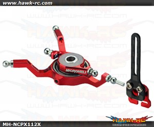 MicroHeli Aluminum Swashplate w/ Anti-Rotation Guide (RED)- Nano CP X